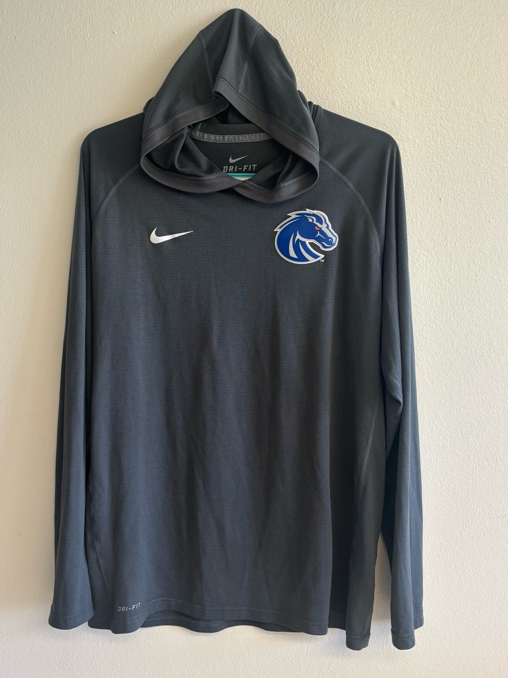 Men's Nike Dri-FIT Boise State University Broncos Lightweight Performance Hoodie